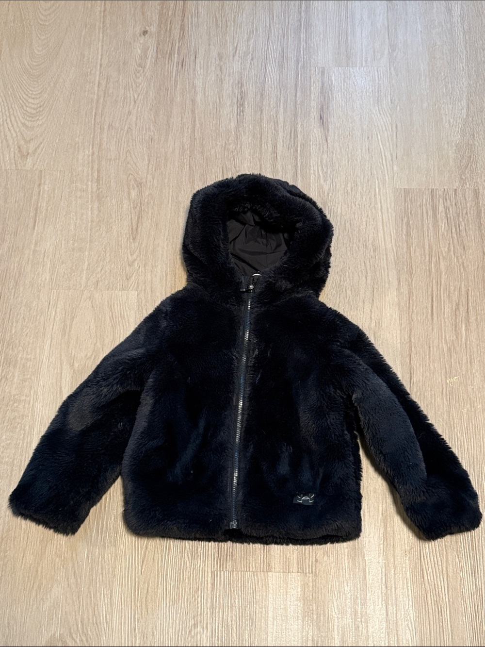 Under Armour Kids Black Faux Fur Hooded Puffer Jacket